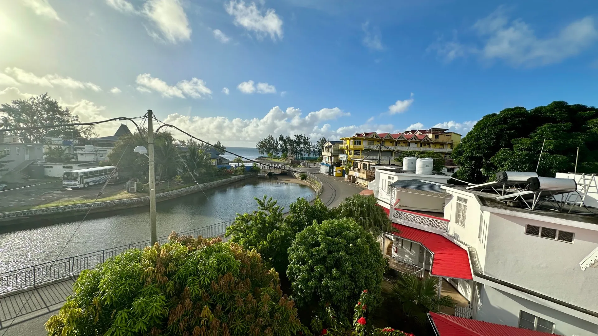 Vue depuis la Pension Ciel d'Été sur Port Mathurin